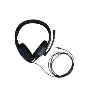 Black & Dark Blue Wired Headset